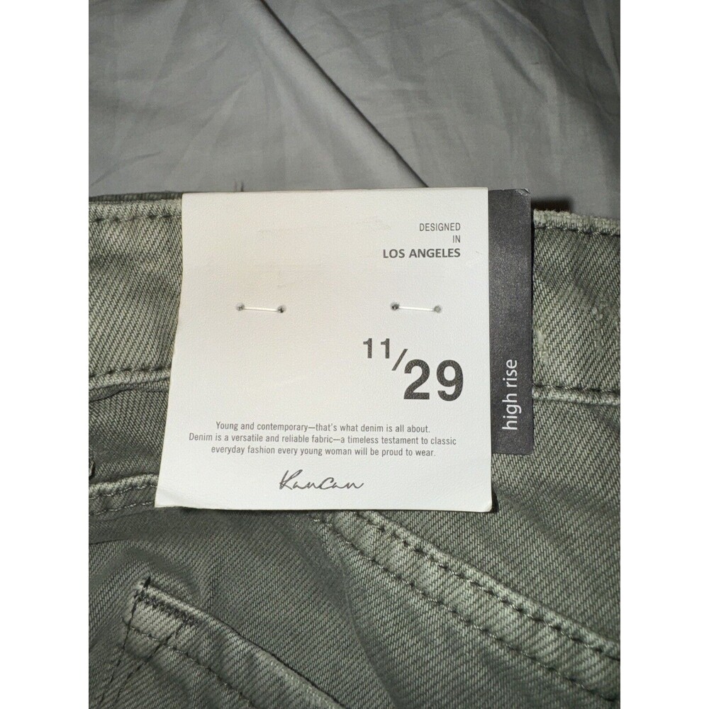 NWT KanCan Olive Green Mini High Rise Cutoff Shorts Size-11/29 - Picture 4 of 13